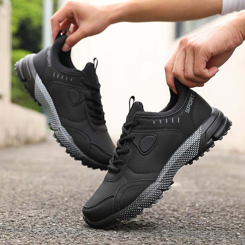 

High Quality Men s Sports Shoes Black Trendy Look Enhanced Traction Outdoor Sneakers Non Slip Walking Men Shoes Tenis Masculino 40