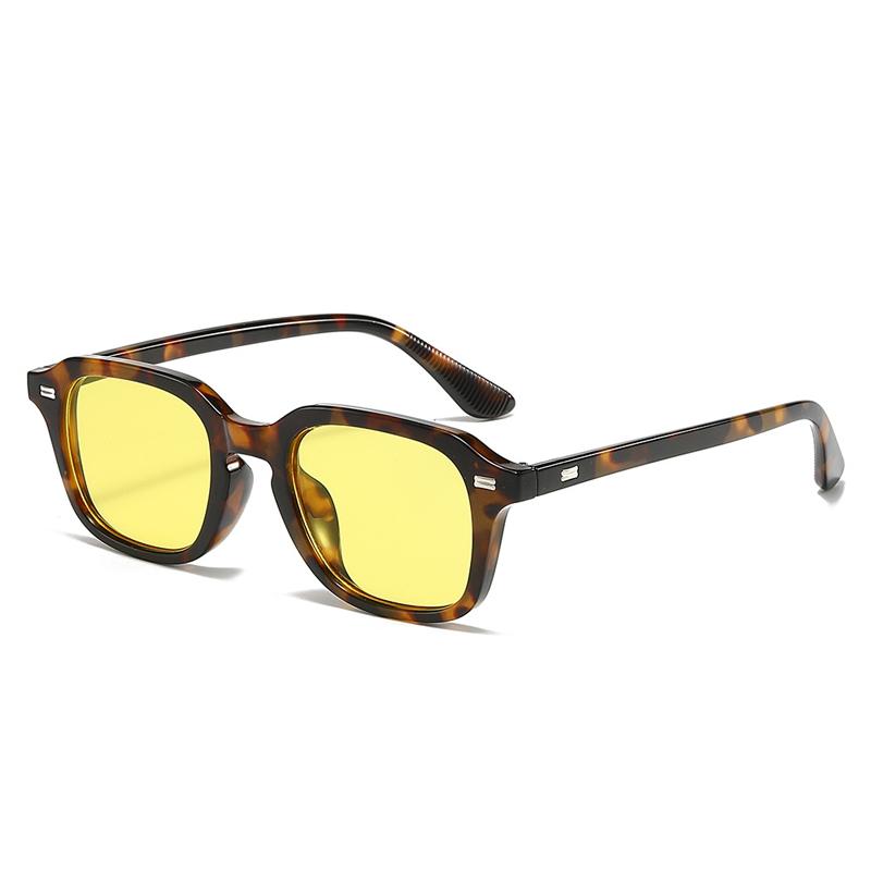SHAUNA New Square Candy Color Women Sunglasses Retro Rivets Men Trending Orange Sun Glasses Shades UV400