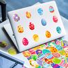 50pcs Easter Egg Children's Party Stickers Cute Cartoon Easter Egg Rabbit Element Arrangement Party Stickers Holiday Sticker
