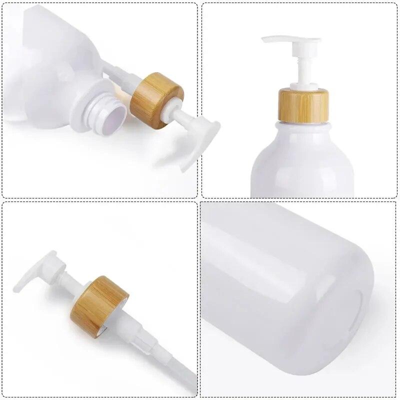 500ml dávkovač mýdla Plnitelná plastová lahvička přes rameno s pumpičkou na šampon Lahvičky na sprchový gel s šamponem Plnitelná tekutá voda