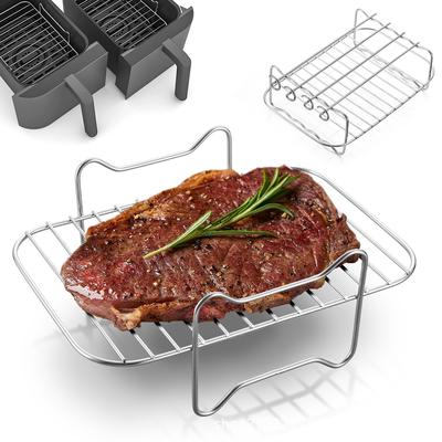 BBQ Rack, 201 Stainless Steel, Double Grill, Steam Rack, Pot Accessories, Air Fryer Accessories