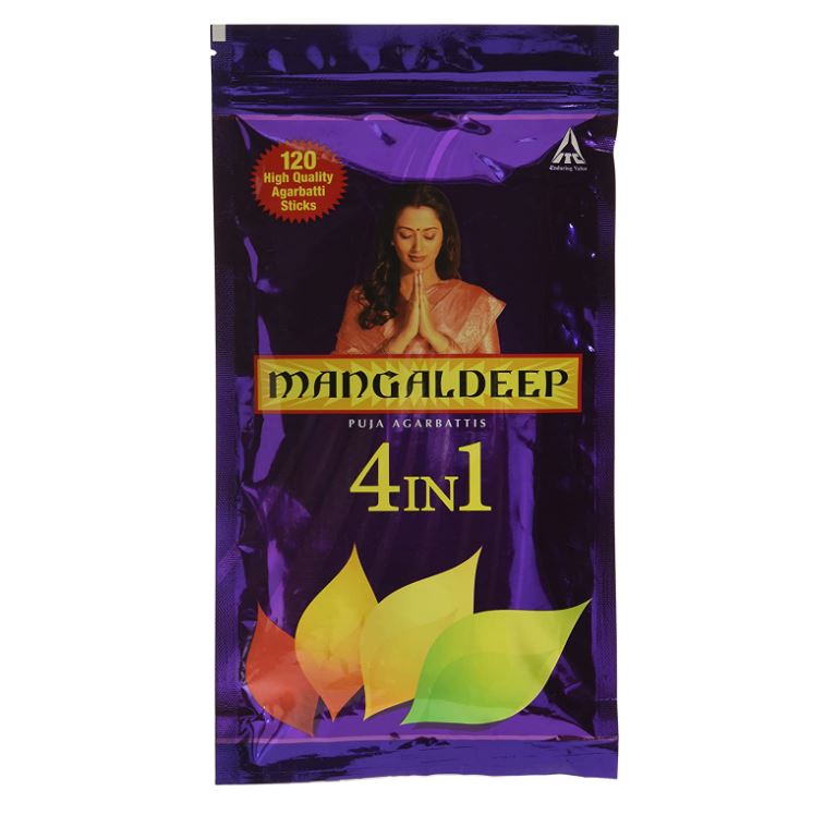 

Mangaldeep 4 в 1 Agarbatti Ziplock - 120 паличок