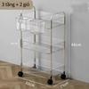Wheeled 3-Tier Trolley Multi-Tier Storage Shelf for Organized Spa and Salon Settings