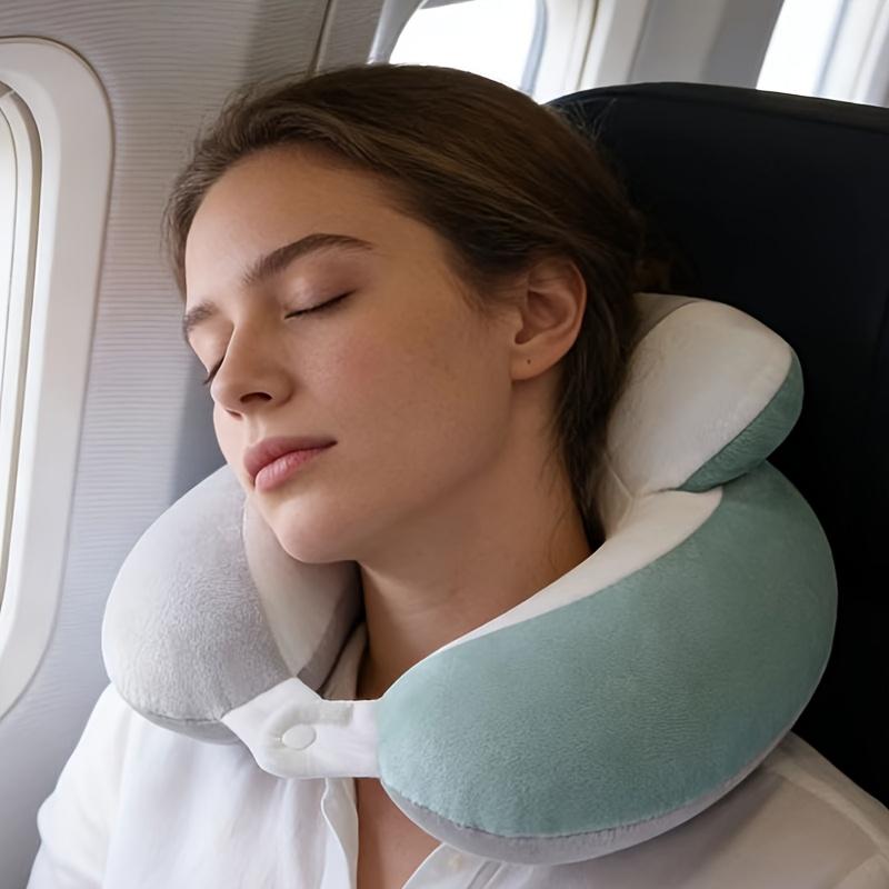 U-Shaped Neck Pillow, Specialized Neck Support Pillow for Train and Airplane Use, Neck Rest Pillow U-Shaped Cervical Spine Support Pillow