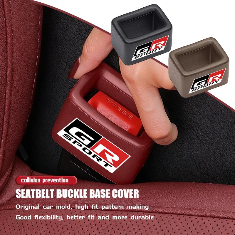 For Toyota Car Seat Safety Belt Buckle Base Clip Protection Cover Crown GR Corolla YARIS Auris C-HR Hilux Vios Prius