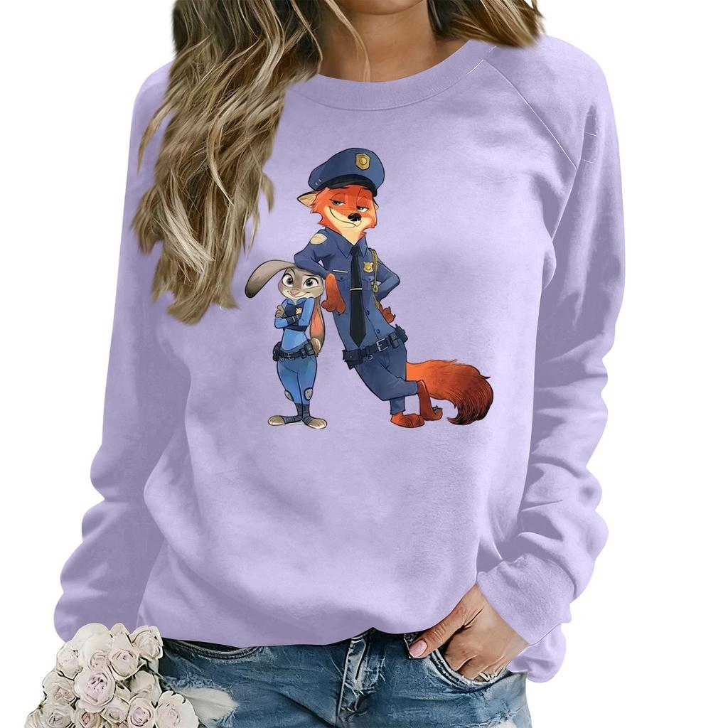 Women's Fashion Casual Long Sleeve Loose Printed Sweatshirt