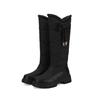 European and American Winter Boots Winter Down Cloth Thick Wool Snow Boots Warm High Boots Wedge Heel Large Size Rocking Boots