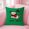 Cartoon Cute Creativity Cushion Cover Natural Linen Organic Fabric DoubleSided Printing Sofa Home Decor Gift Pillow Case
