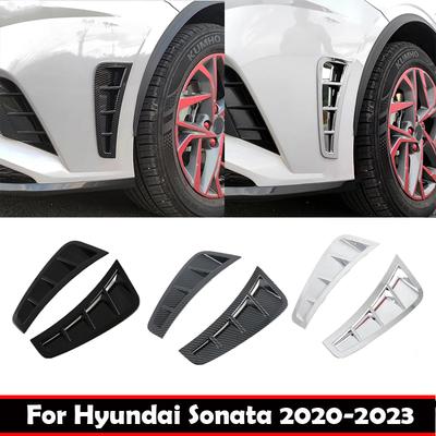 Voor Hyundai Sonata ABS ZWART Auto Voorbumper Spatbord Zijdelingse Luchtinlaat Ventielkap Sierlijst Buitenaccessoires
