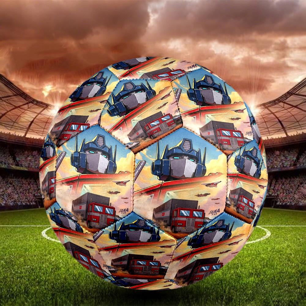 Transformers Print Size 5 Soccer Ball, Standard Match Football for Sports Game and Team Practice, Ideal Gift for Soccer Fans
