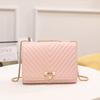 Women's bag new fashion simple small bag women's fashion trendy chain oblique span small square bag embroidery thread shoulder women's bag