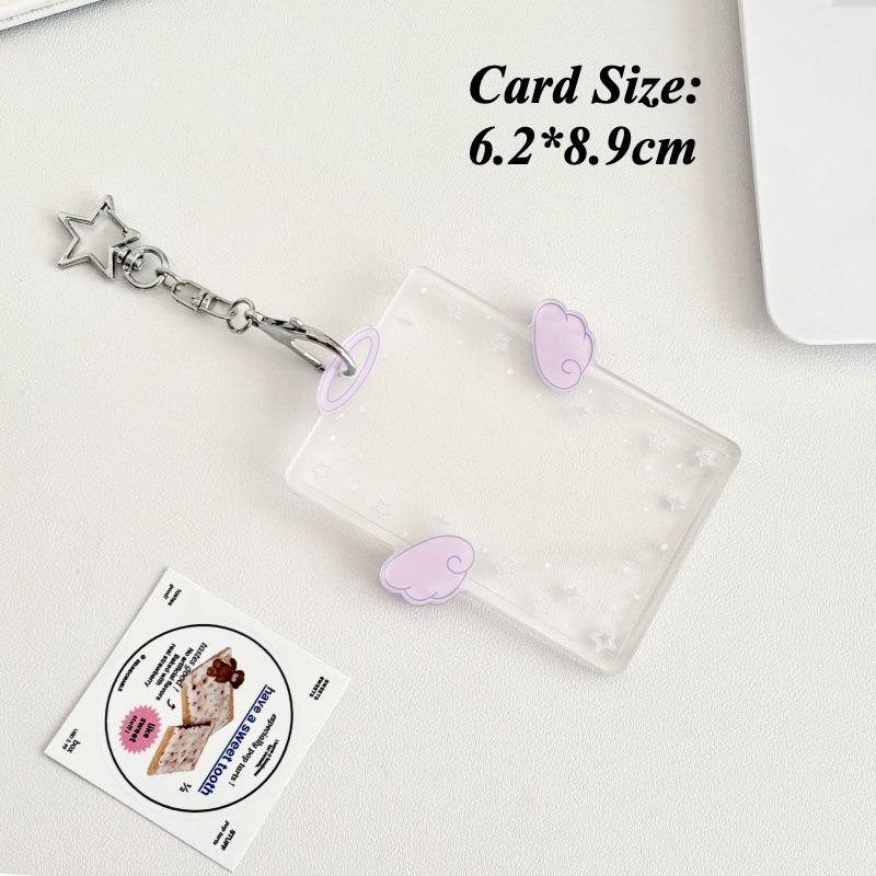 Engelsflügel Kartenhalter Niedliche Stern-Fotorahmen für 3 Zoll Kpop Fotokarte Koreanischer Stil Kartendisplay Acryl Fotokartenhalter 2025