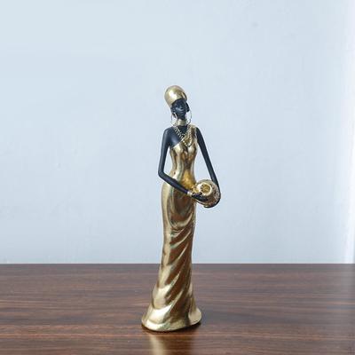 Figur einer afrikanischen Dame – handgefertigter Akzent zur Inneneinrichtung
