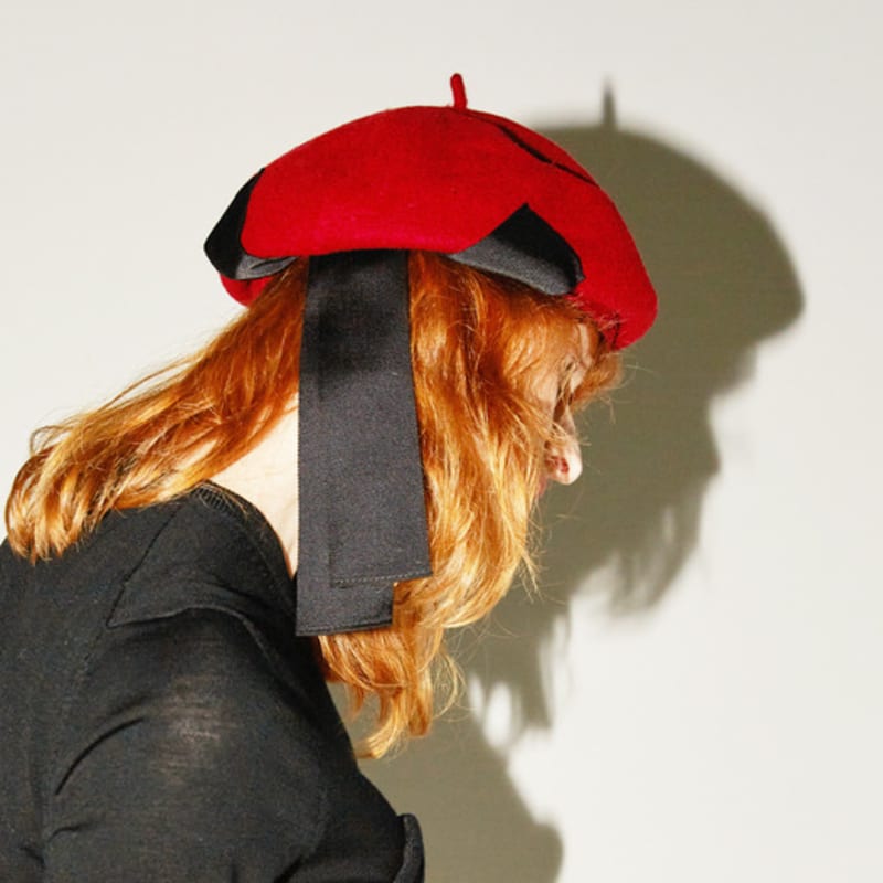 ACONTT Wool Jersey Ribbon Beret - RD