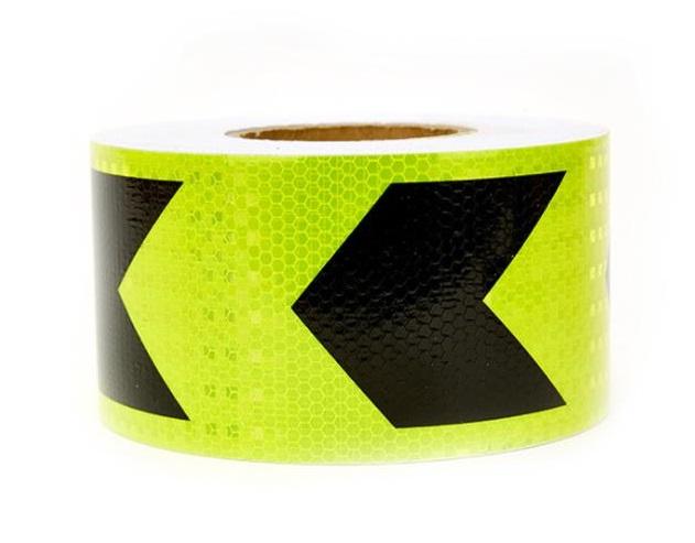 10Cm X 1M Traffic Warning Selfadhesive Tape Safety Protective Pvc Reflective Sticker