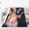 Flannel Throw Blanket Singer Emilia Mernes Cover Emilia Mp3 Warm Plush Blankets Soft Bedding for Bed Livingroom Home Travel Sofa