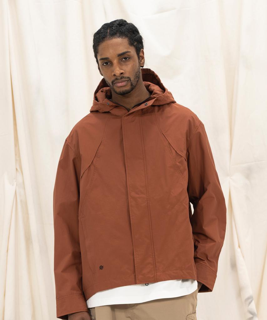Kalapatthar Nylon Rib Flash Line Jacket - Brick