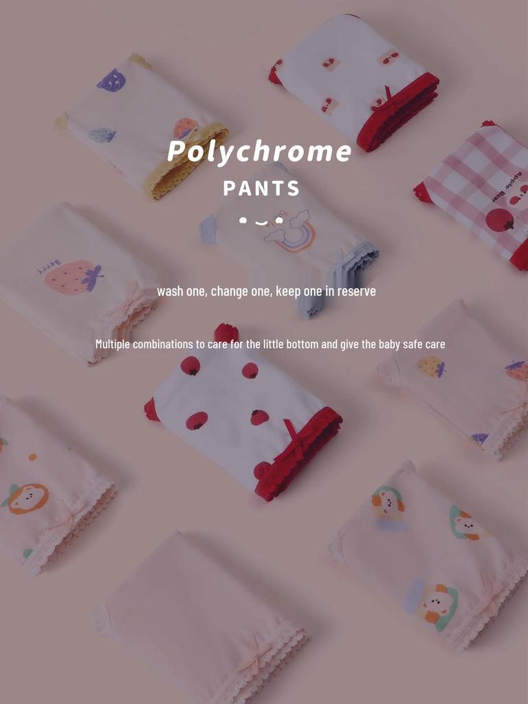 Girls' Antibacterial Pure Cotton Boxer Briefs - A-Grade Comfort for Kids