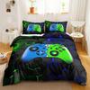Gamer Bettwäsche-Sets für Jungen, Gamepad Controller Bettbezug Set King Size, Videospiele Bettdeckenbezug Teenager Polyester Steppdeckenbezug