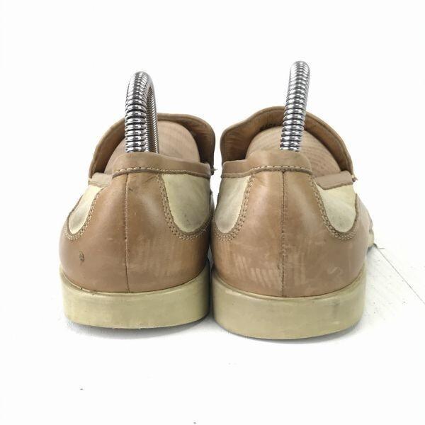 Pierre Cardin Leder Slipper Loafers [24.5/Beige] Kleiderschuhe(GEBRAUCHT)