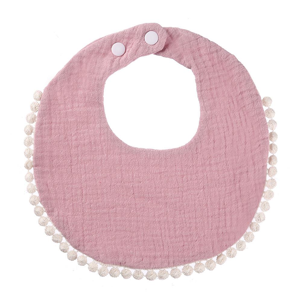 

Solid Cotton Gause Baby Bibs Cute Tassel Newborn Burp Clothes Bandana Scarf for Boy Girl Saliva Towel Feeding Bebe Baberos мальвовий
