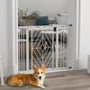 Pressure Fit Stair Gate Dog Gate W/ Auto Closing Door, Double Locking, Easy Installation, for 74-100cm Openings - White
