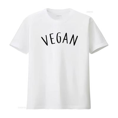 Vegan T Shirt Funny Sayings Unisex Cool Vintage Washed Fashion Designer Clothes Top For Everyday Wear Slightly Breathable