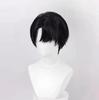 Anime Buitenaards Podium Ivan Cosplay Zwart Verdriet Cosplay Zwarte Pruik Kort Zwart Synthetisch Cos Pruiken Hittebestendig Haar Pruiken Halloween