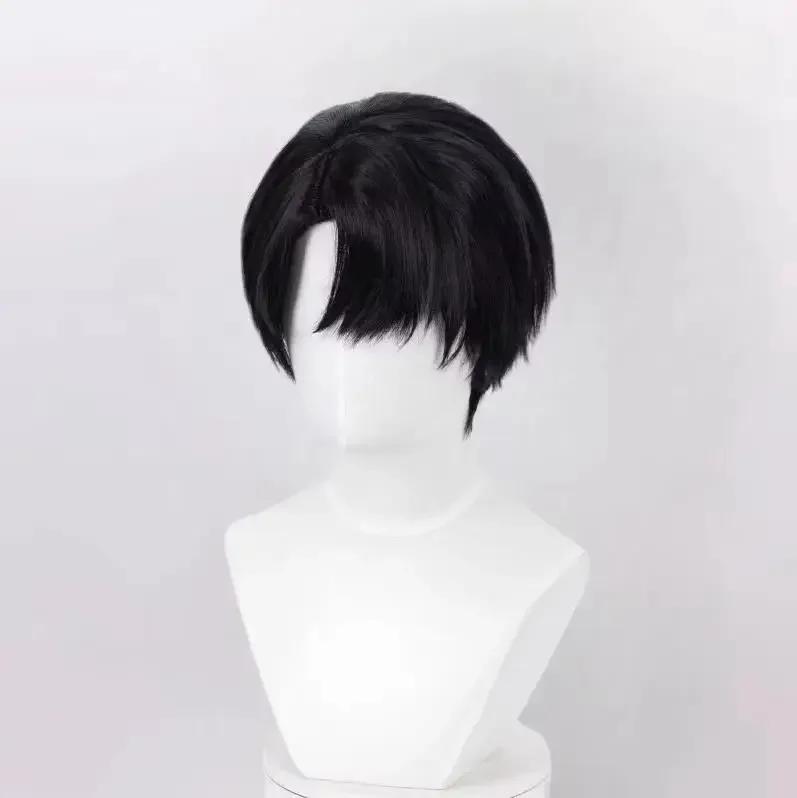 Anime Buitenaards Podium Ivan Cosplay Zwart Verdriet Cosplay Zwarte Pruik Kort Zwart Synthetisch Cos Pruiken Hittebestendig Haar Pruiken Halloween
