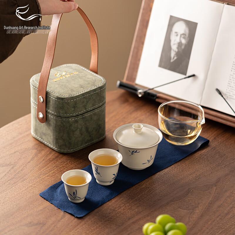 

Gongli Dunhuang Art Portable Ceramic Tea Set