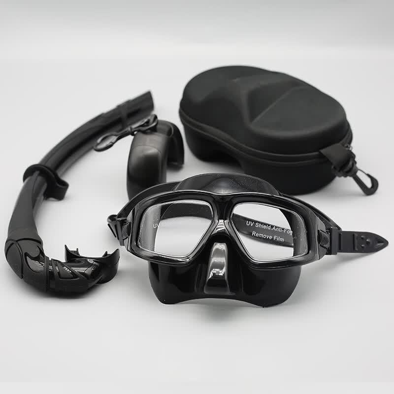 OLOEY Tempered Glass Free Diving & Snorkeling Mask
