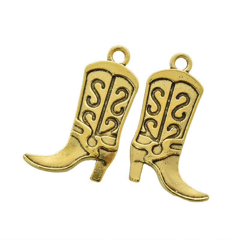 100g Western Cowboy Charm Set: Hat, Boots, Gun, Cactus & More DIY Alloy Jewelry Accessories