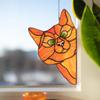 Vitray Pencere Kolye Askısı Süs Kedi Kediler Ev Asılı Dekorasyon Pencere Dekor Askı Cam Güneş Tutucu