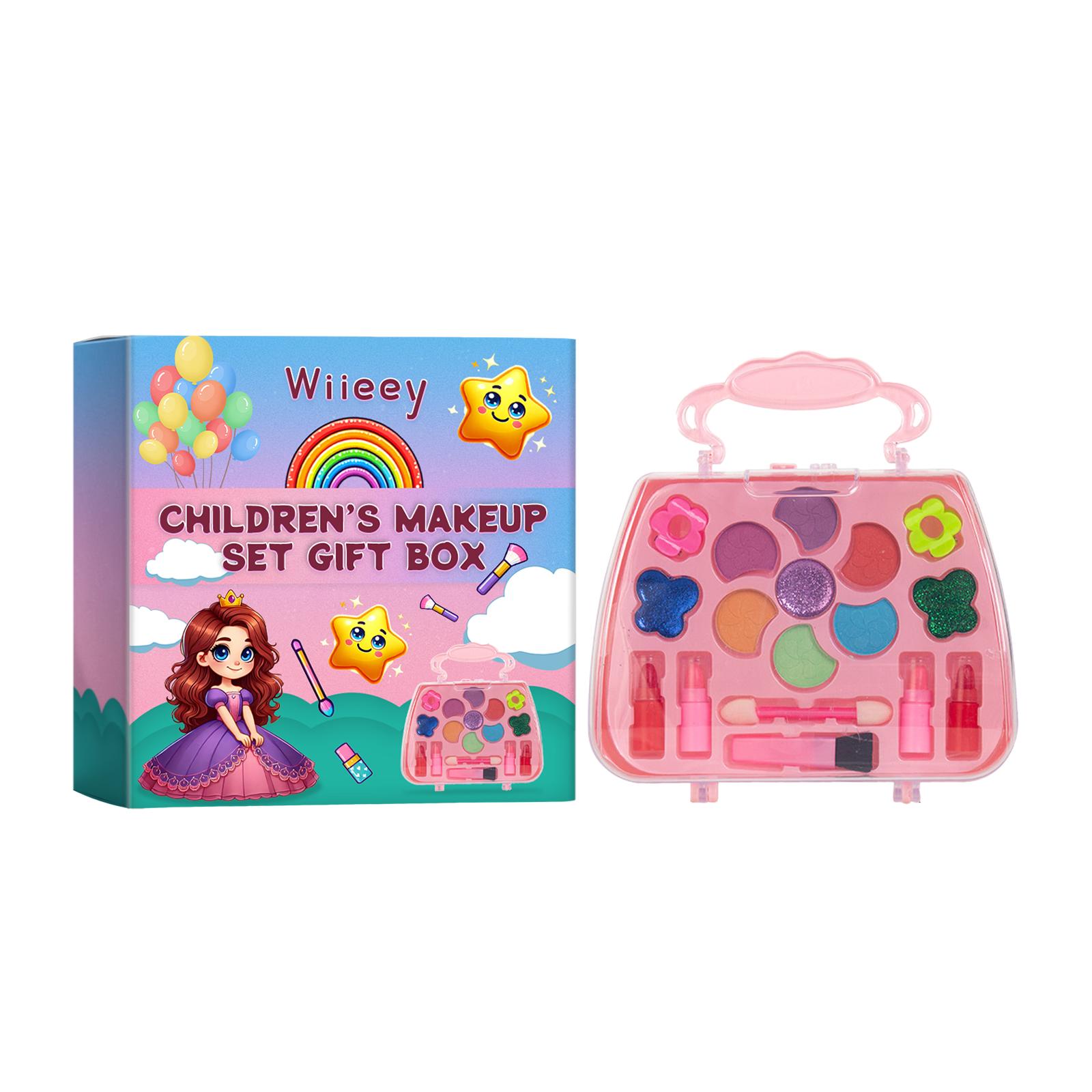 Wiieey Children s Makeup Set Gift Box Children s Play Fun Girls Makeup Lipstick Eyeshadow Cosmetics