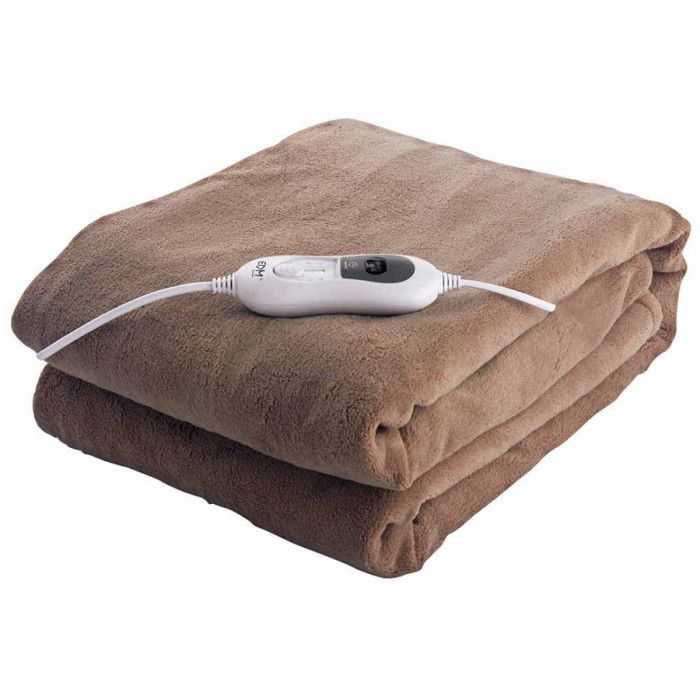 Couverture chauffante électrique - edm - 120W - 180x130cm - Lavable à la main - Régulateur de température