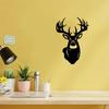 Christmas Elk Metal Wall Art Hanging Ornament, Outdoor Garden Home Decor Iron Craft