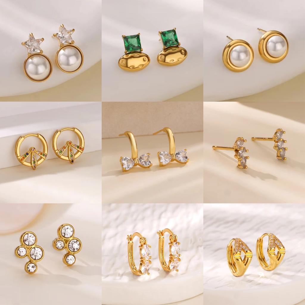 Exquisite mini fashion simple zircon pearl earrings stud earrings niche versatile design earrings women