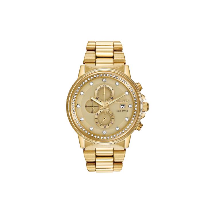 CITIZEN Ecology Drive Collection Ecology Drive Collection Light Powered Quartz Movement Stainless Steel Strap FB3002-53P Gold Dial