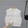 Korean Fashion Women's Short-Sleeve Down-Cotton Padded Vest Autumn Winter Loose Cotton Sleeveless Jacket Gilet