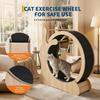 Garvee 3 en 1 Roue d'Exercice pour Chat en Bois Massif Grande Taille Fournitures pour Animaux Anti-Pincement Pied Rouleau de Fitness Structure d'Escalade pour Chat Jouet pour Chien