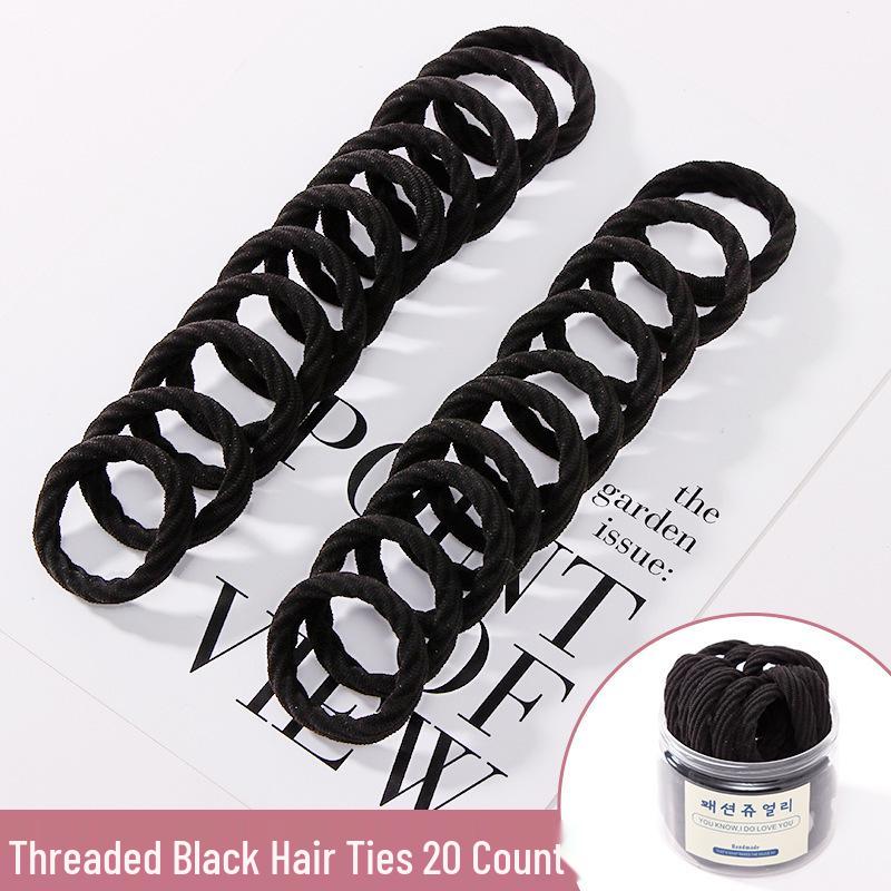 Korean Thickened Seamless Hair Ties: High Elasticity Hair Ropes & Rubber Bands for Women