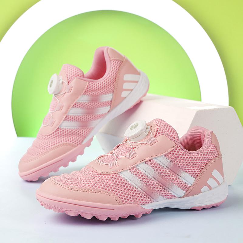 

2024 Легкі Дихаючі Зовнішні Нековзкі Футбольні Бутси Дитячі Низькі Тренувальні Футбольні Бутси 32 рожевий