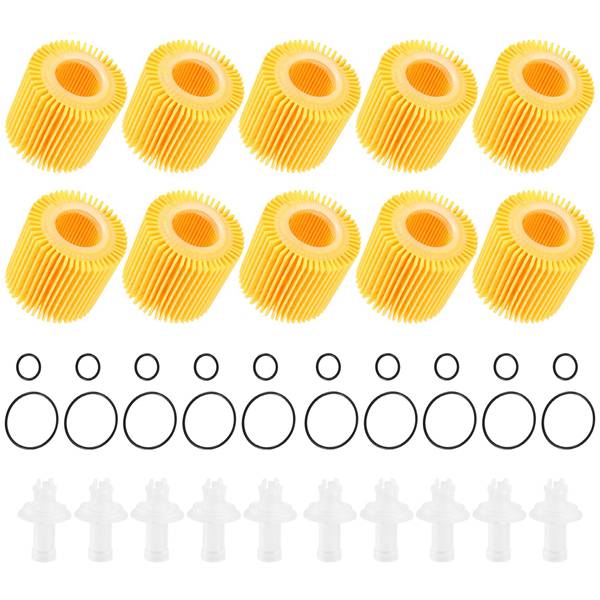 10Pcs Car Engine Oil Filters Set 04152-YZZA6 for Toyota Corolla Prius C-HR 2.0L Pontiac Vibe 2009-2010 04152YZZA6 04152-37010