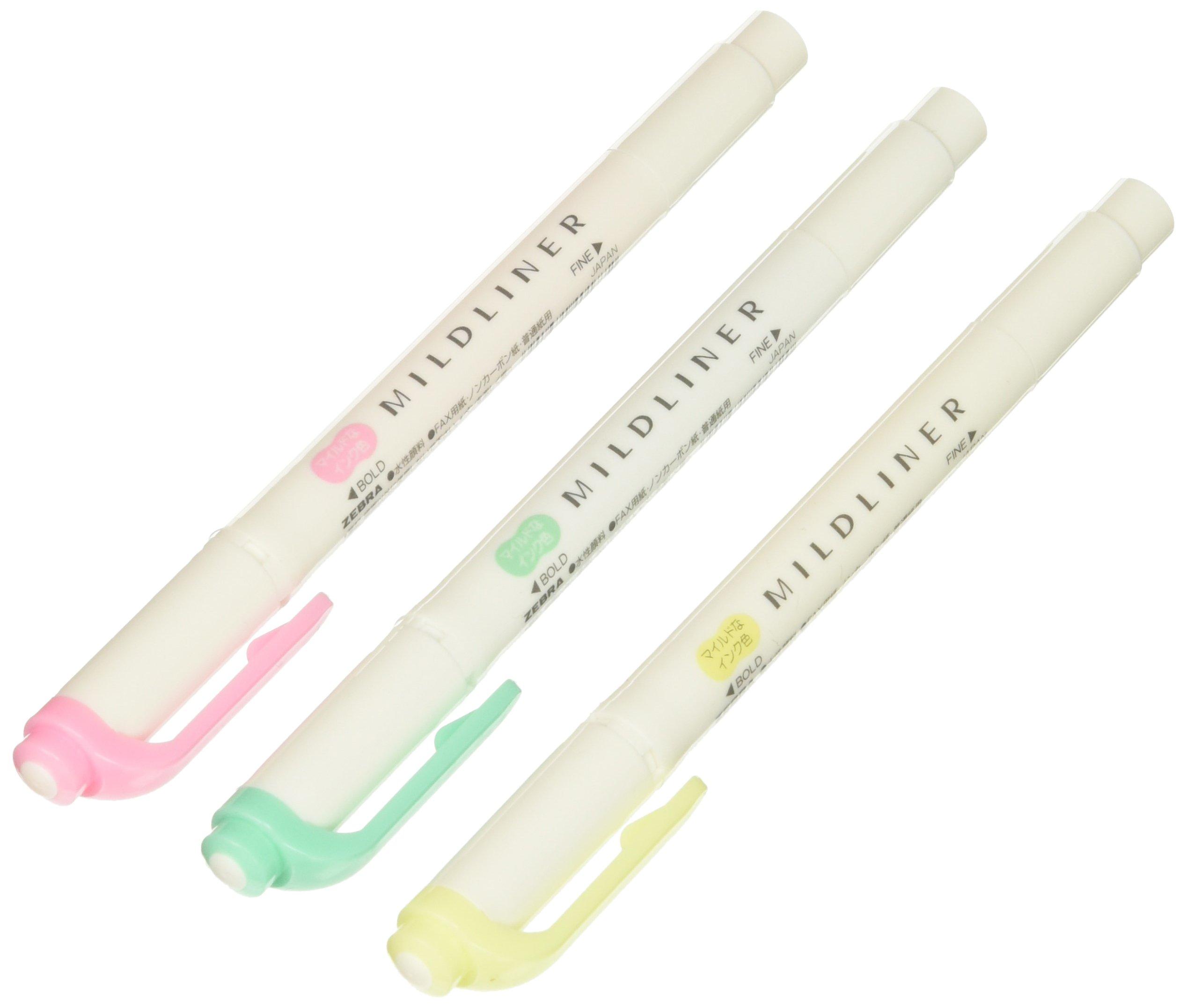 

ZEBRA Mild Liner Слегка флуоресцентный набор из 3 цветов WKT7-3C