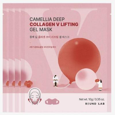 Le Lab Camélia Deep Collagen V Lifting Masque Gel Raffermissant Soin Mâchoire Masque Hydrogel 4 Feuilles
