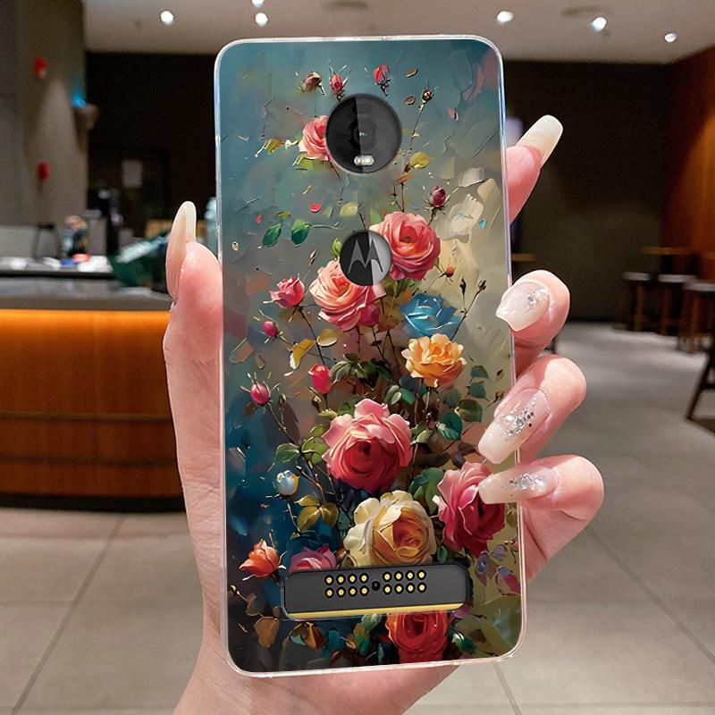 Etui Do Motorola Moto Z4 Play X4 Przezroczyste Luksusowe Modne Motyl Kwiat Miękki Silikon Tylna Pokrywa Do Moto X4 Z4 Play Etui Na Telefon