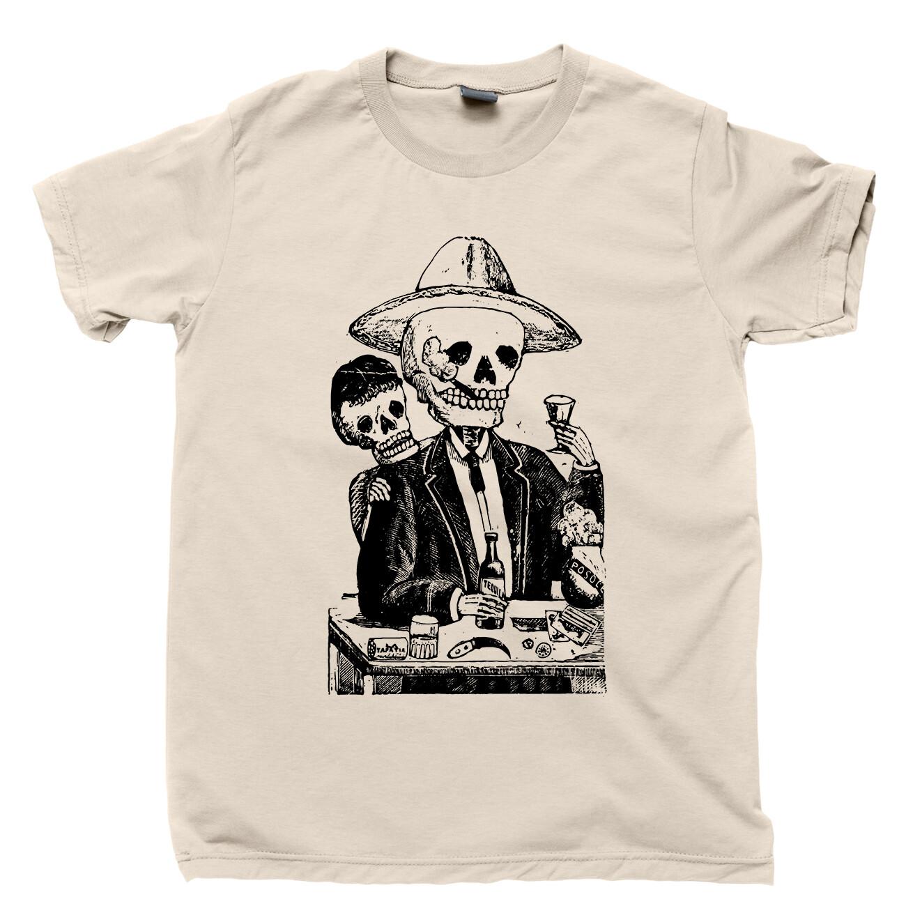Jose Guadalupe Posada T Shirt Day Of Dead Skull Art Hispanic Mexican Artist Tee S