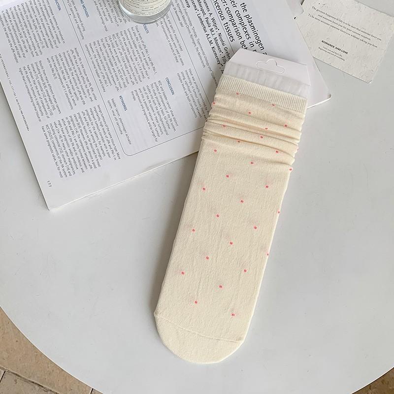 Jk Japanese Zhuji Socks Female Summer Thin Ice Silk Cool Breathable Boneless Ice Ice Socks In The Tube Month Pile Socks