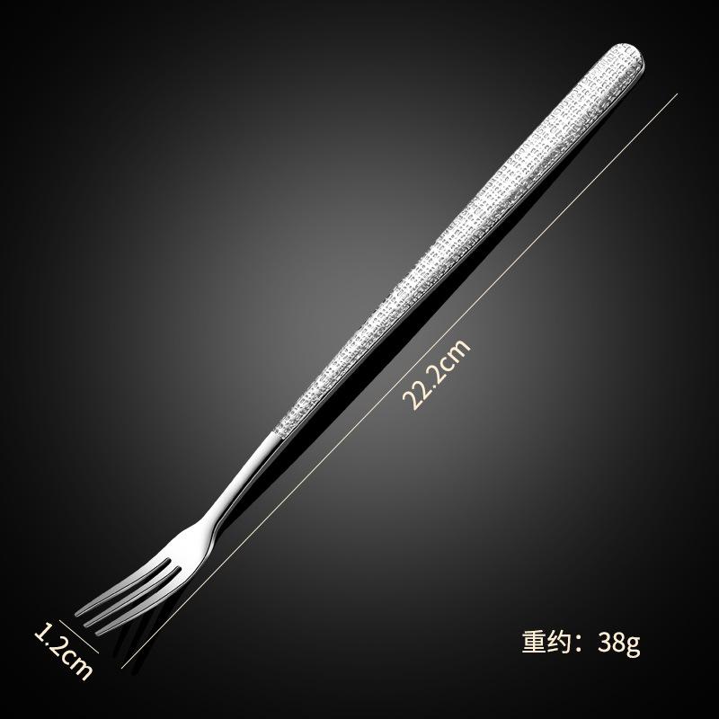 304 stainless steel spoon tableware elegant star diamond cloth crack western food steak knife fork spoon dessert spoon