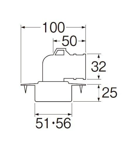 SANEI Washing Machine Hose Drain Mounting Part for VP and VU Pipes
